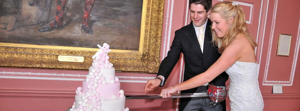 A Castle Menzies wedding - Cake cutting in Main Hall